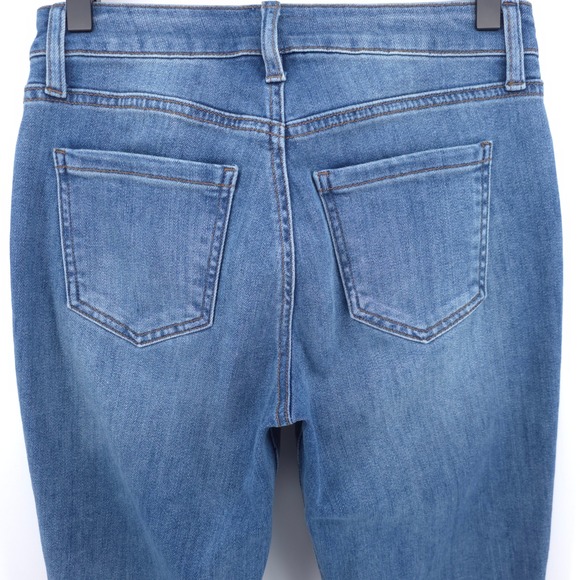 Kut from the Kloth Women Jeans Kelsey Fab Ab Ankle Flare 0P Blue High Rise - Picture 4 of 10